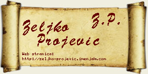 Željko Projević vizit kartica